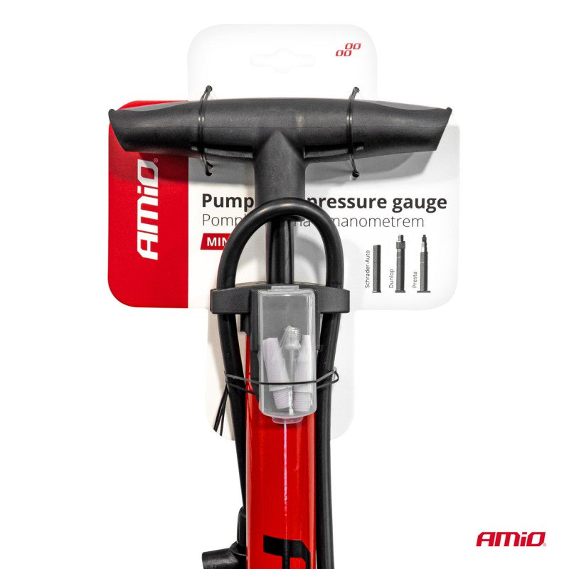 Pompa manuala metalica cu manometru MINI PU08 AMIO-04343