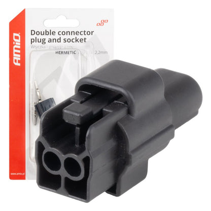Set conector electric impermeabil 2 PIN 2.2mm AMIO-04346