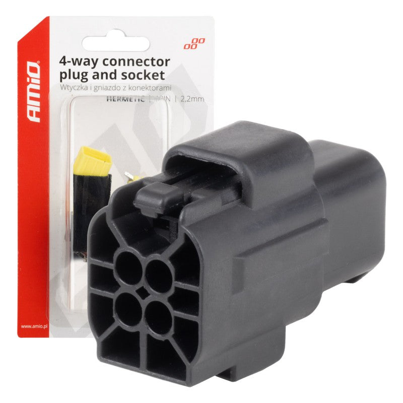Set conector electric impermeabil 4 PIN 2.2mm AMIO-04348