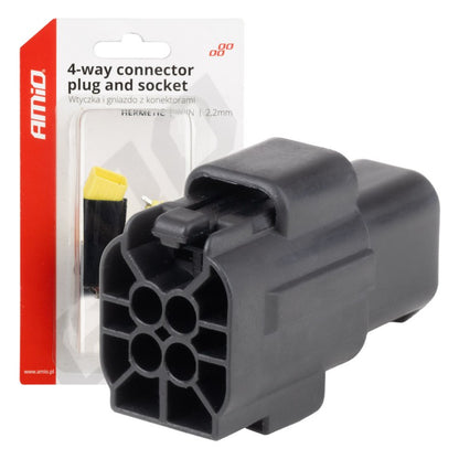 Set conector electric impermeabil 4 PIN 2.2mm AMIO-04348