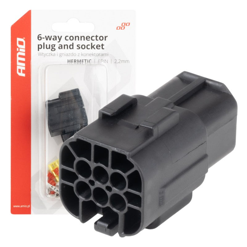 Set conector electric impermeabil 6 PIN 2.2mm AMIO-04349