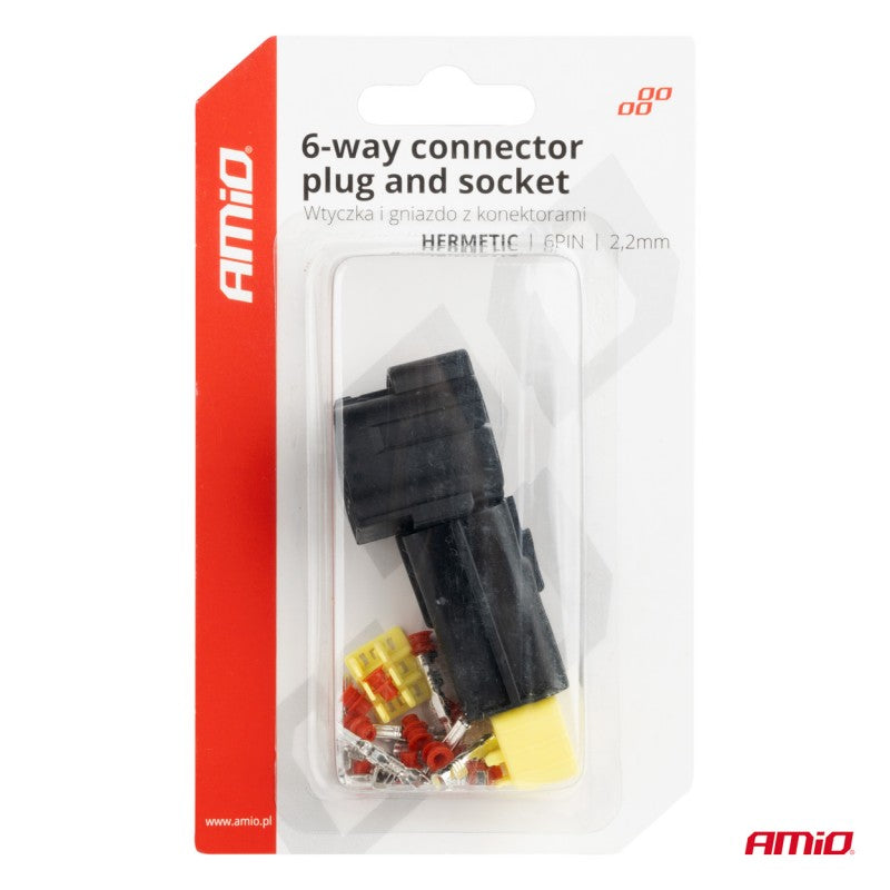Set conector electric impermeabil 6 PIN 2.2mm AMIO-04349