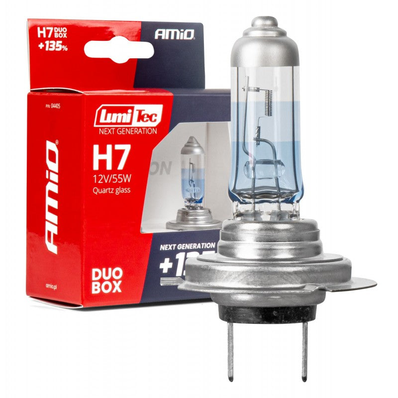 Set 2 becuri halogen H7 12V 55W LumiTec  +135% DUO AMIO-04405