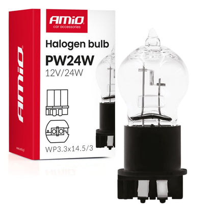 Bec halogen PW24W WP3.3x14.5-3 24W 12V AMIO-04409