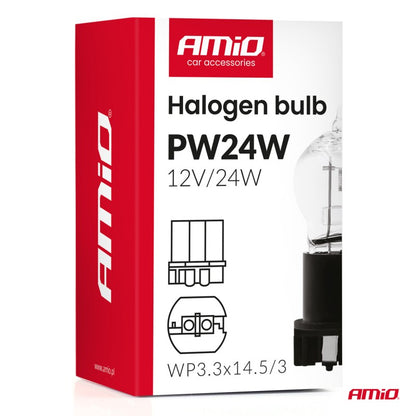Bec halogen PW24W WP3.3x14.5-3 24W 12V AMIO-04409