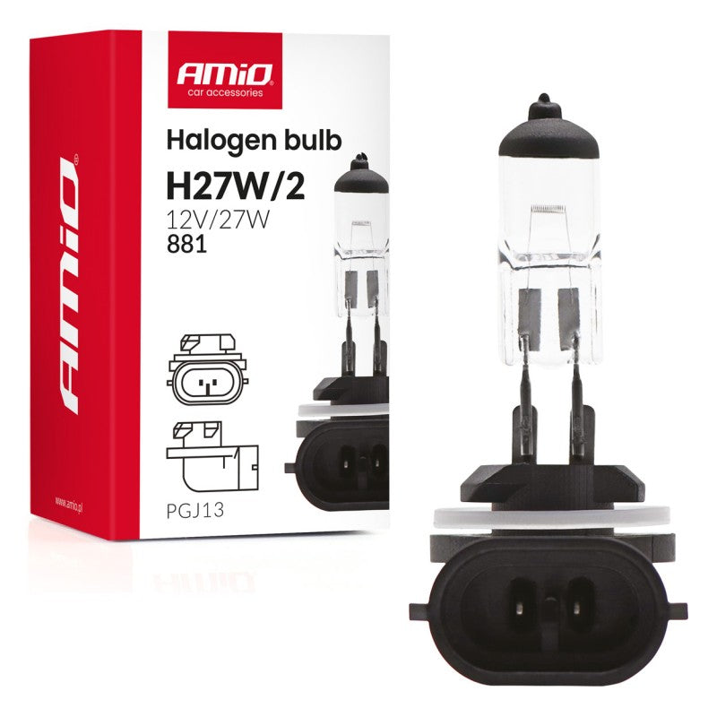 Bec halogen H27W/2 881 PGJ13 12V 27W AMIO-04413