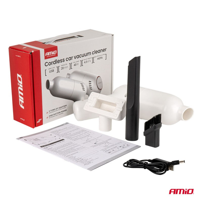 Aspirator auto fără fir 40W 4,5kPa USB-C VC-07 HEPA AMIO-04415