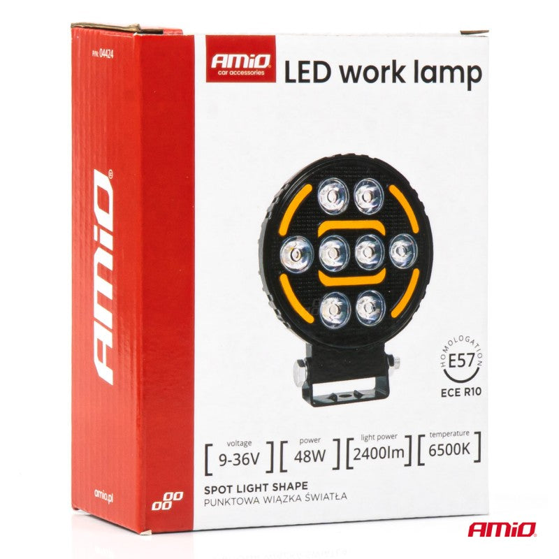 Proiector LED cu reflector AWL80 48W 2400LM 12V 24V AMIO-04424