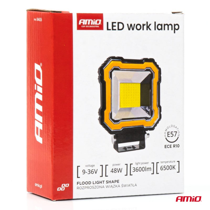 Proiector LED cu reflector AWL82 48W 3600LM 12V 24V AMIO-04426
