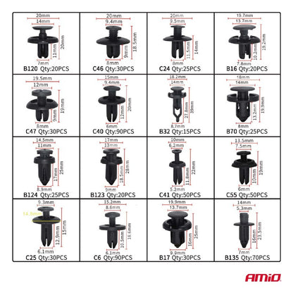 Cleme auto, ace, soluție de îndepărtare a tapițeriei, 650 buc. AMIO-04433