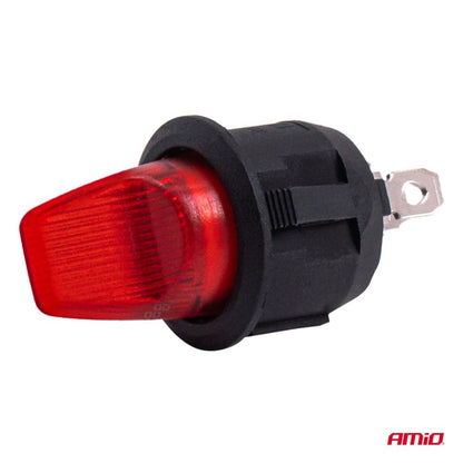 Întrerupător basculant cu iluminare roșie 20A 12V AMIO-04438