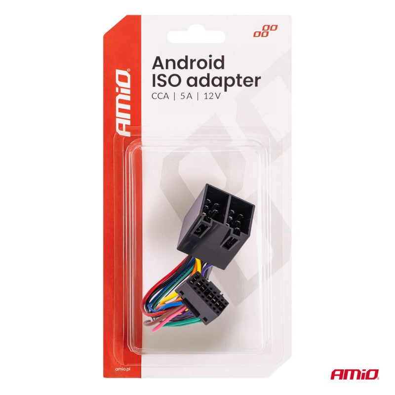 Conector ISO standard  CCA 5A 12V AMIO-04442