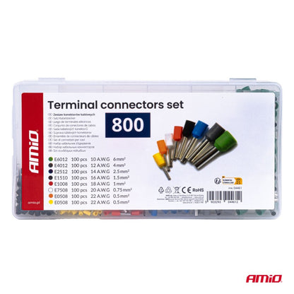 Set conectori terminali 800 buc. AMIO-04461