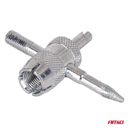 Cheie pentru supape, robinet, șurubelniță, calibrator, 4 în 1 AMIO-04471