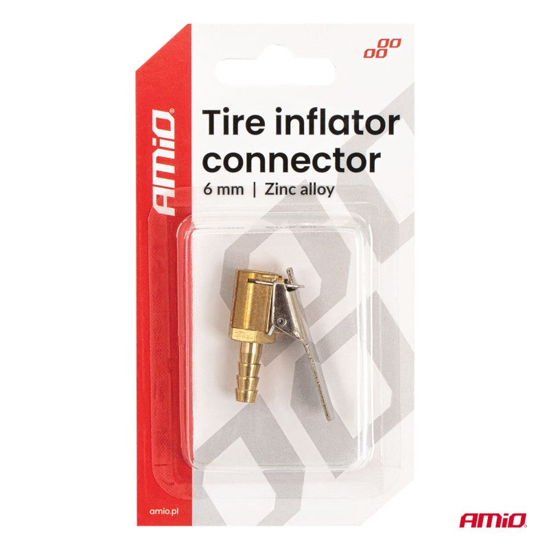 Adaptor pentru umflarea anvelopelor din aliaj de zinc, 6 mm, AMIO-04493