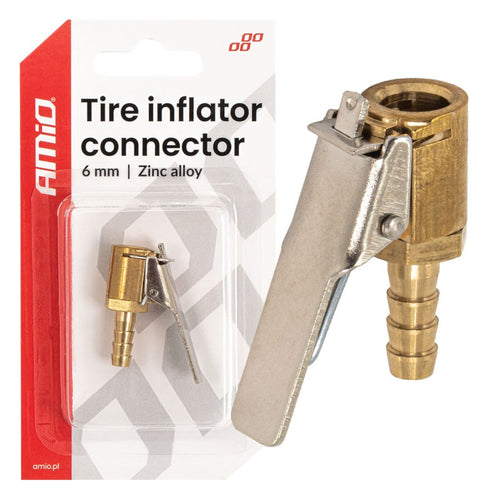 Adaptor pentru umflarea anvelopelor din aliaj de zinc, 6 mm, AMIO-04493