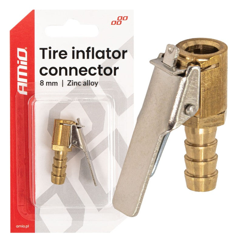 Adaptor pentru umflarea anvelopelor din aliaj de zinc, 8 mm, AMIO-04494