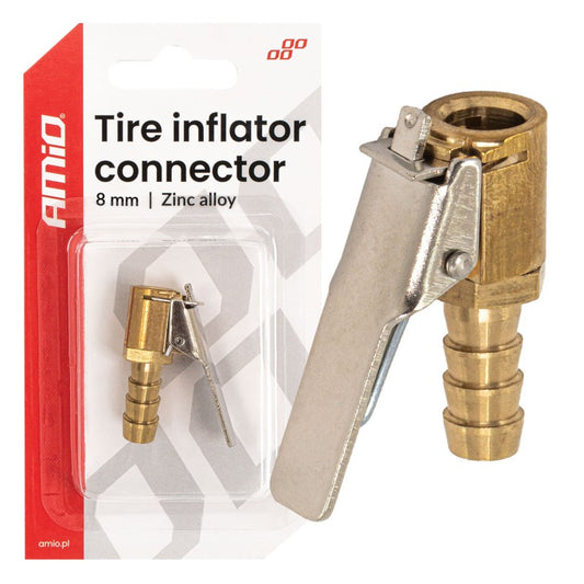 Adaptor pentru umflarea anvelopelor din aliaj de zinc, 8 mm, AMIO-04494
