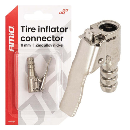 Adaptor pentru umflarea anvelopelor din aliaj de zinc și nichel, 8 mm, AMIO-04496