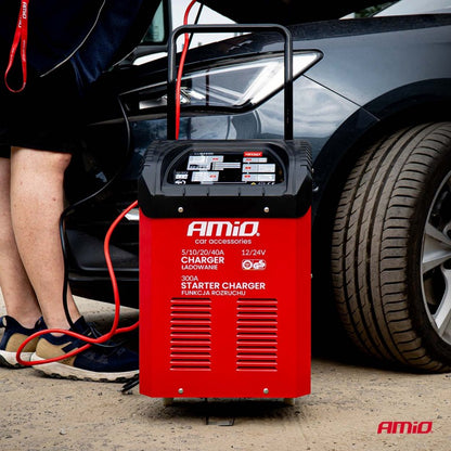 Redresor cu funcție de pornire max. 40A 12V 24V pornire 300A AMIO-04500