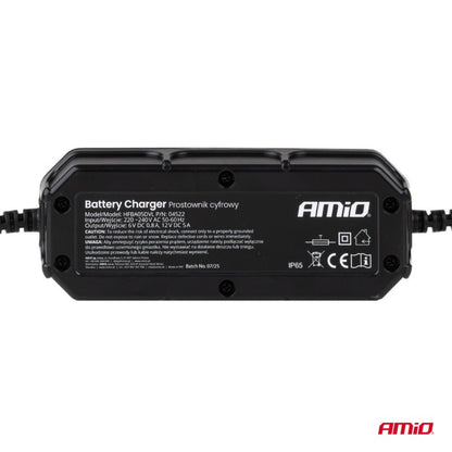 Încărcător digital de baterii cu plumb LFP MAX 5A 6/12V AMIO-04522