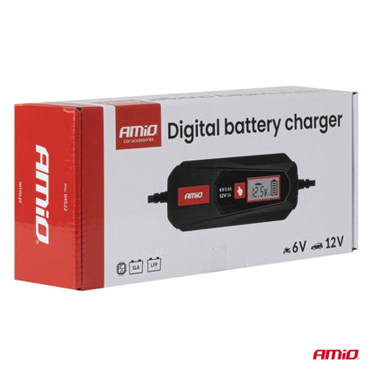 Încărcător digital de baterii cu plumb LFP MAX 5A 6/12V AMIO-04522
