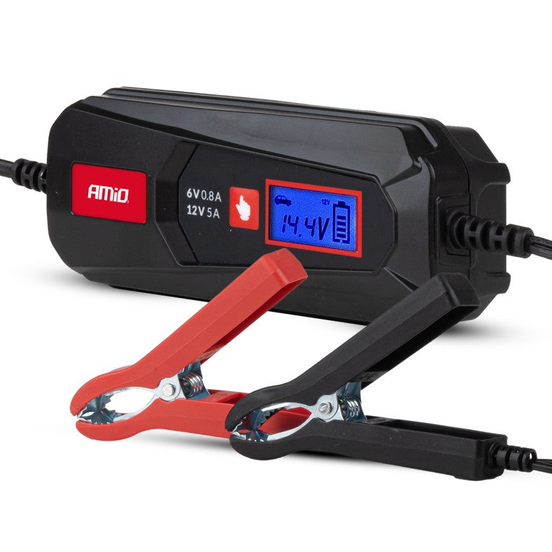 Încărcător digital de baterii cu plumb LFP MAX 5A 6/12V AMIO-04522