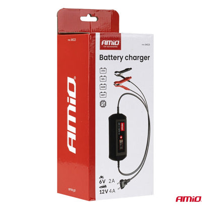 Încărcător digital de baterii STD GEL AGM WET MAX 4A 6/12V AMIO-04523