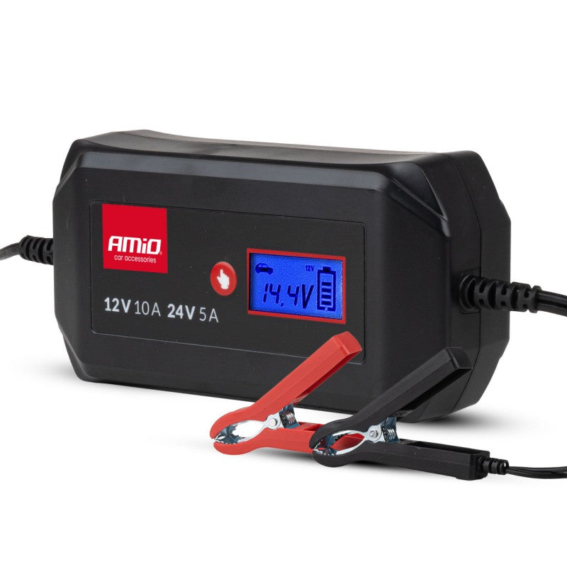 Încărcător digital de baterii STD GEL AGM WET MAX 10A 12/24V AMIO-04525