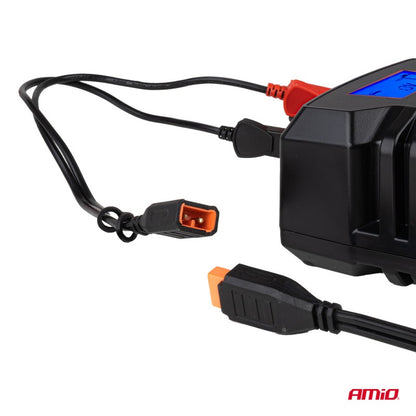Încărcător digital de baterii AGM GEL STD LiFePo4 MAX 4A 6/12V PRO HOOK AMIO-04531