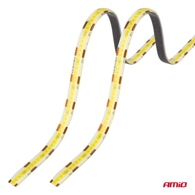 Benzi LED COB pentru mașini albe 2x30cm 12V AMIO-04569