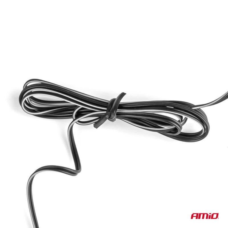 Benzi LED COB pentru laterale auto portocalii 2x30cm 12V AMIO-04574