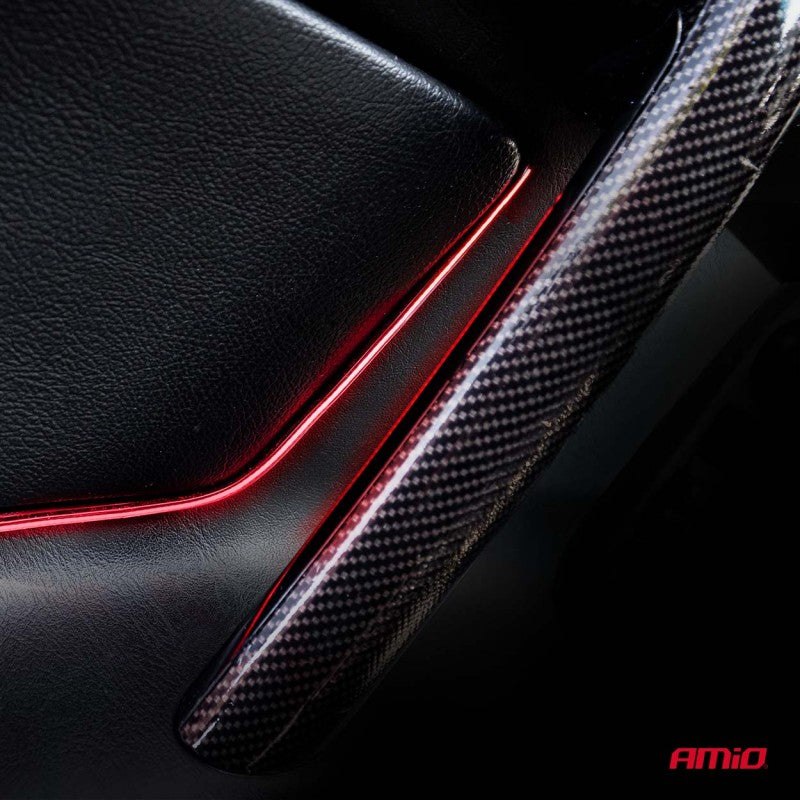 Benzi LED pentru laterale auto roșii 2x30cm 12V AMIO-04576