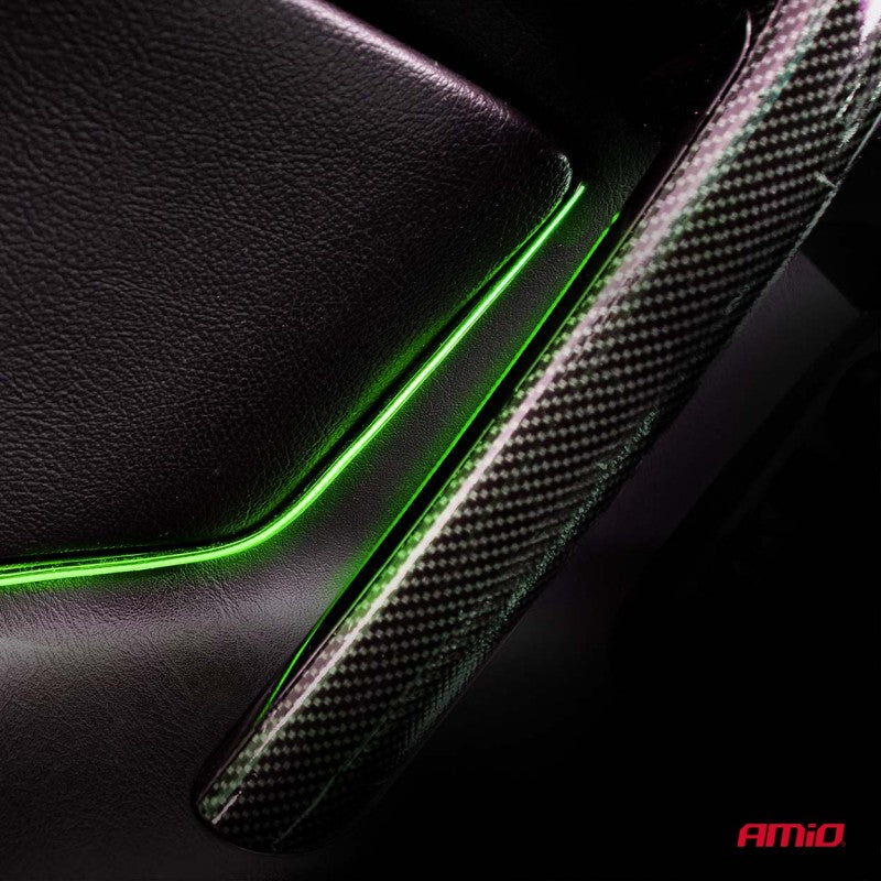 Benzi LED COB pentru lateralul mașinii, verde, 2x30cm, 12V, AMIO-04577