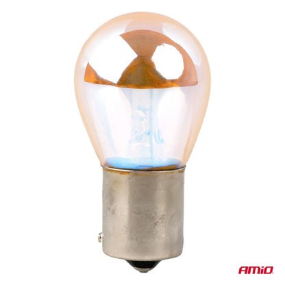 Becuri halogen PY21W 12V 21W BAU15S LumiTec portocaliu crom 2 buc AMIO-04627