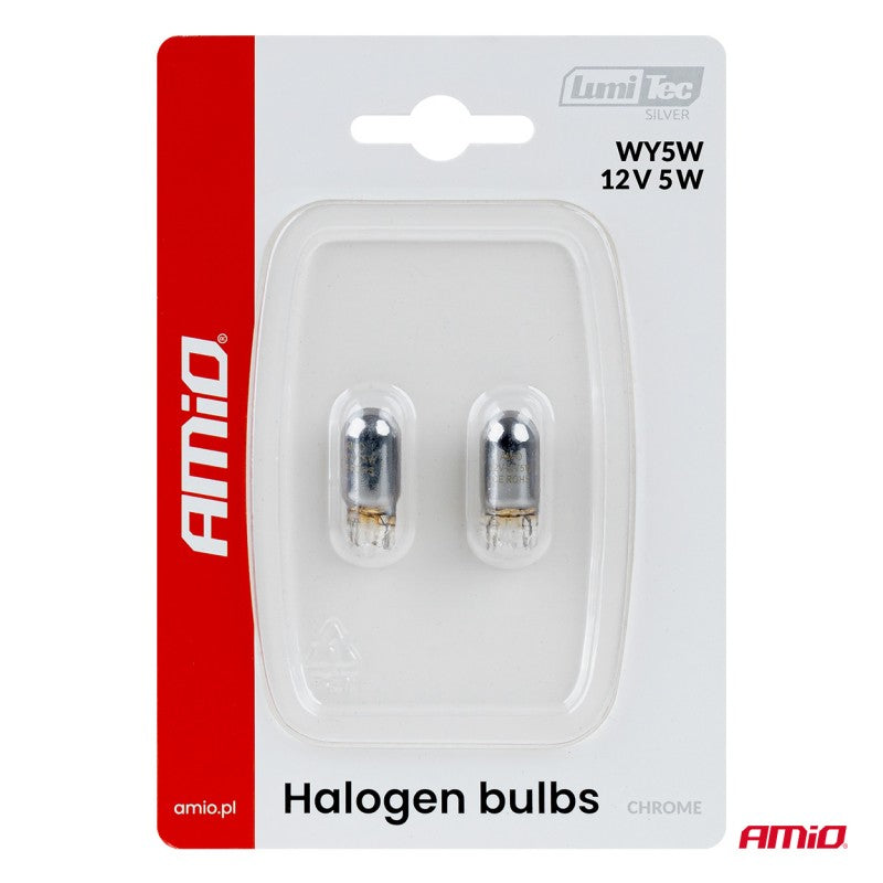 Becuri halogen WY5W 12V5W LumiTec cromate 2 buc AMIO-04628