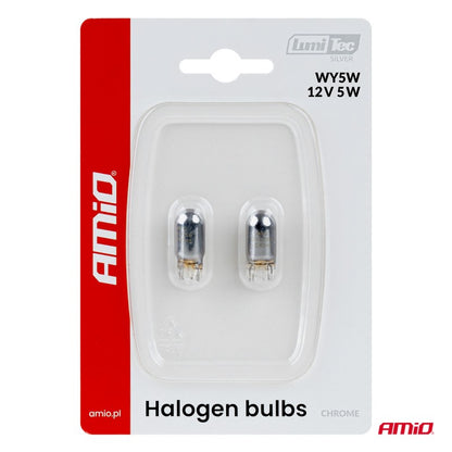 Becuri halogen WY5W 12V5W LumiTec cromate 2 buc AMIO-04628