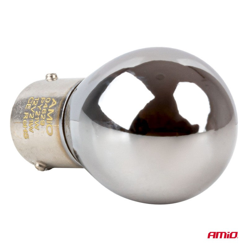 Becuri halogen PY21W 12V 21W BAU15S LumiTec crom portocaliu 2 buc. AMIO-04629