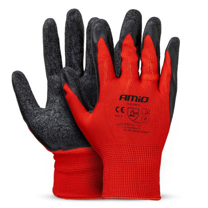 Mănuși de protecție acoperite cu latex PE, 4 buc., mărimea 8 (2 perechi), 2121X AMIO-04635