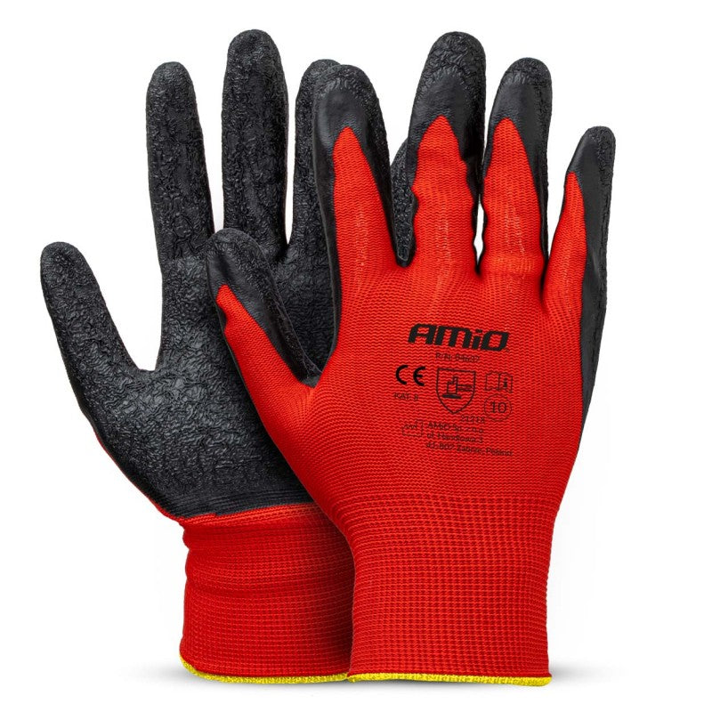 Mănuși de protecție acoperite cu latex PE, 4 buc., mărimea 10 (2 perechi), 2121X AMIO-04637