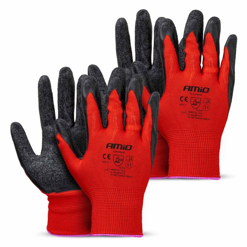 Mănuși de protecție din poliester acoperite cu latex, mărimea 11, 2121X, 4 buc., AMIO-04638