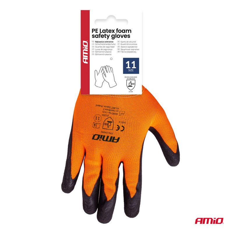 Mănuși de protecție din poliester acoperite cu spumă de latex, mărimea 11, 2132X, 4 buc. AMIO-04642