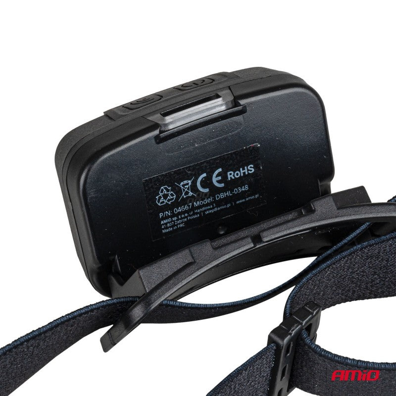Lanternă frontală reîncărcabilă cu senzor de mișcare XPG+COB 1800mAh (BATT) AMIO-04667