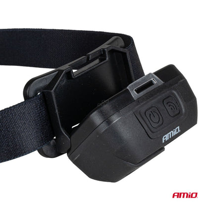 Lanternă frontală reîncărcabilă cu senzor de mișcare XPG+COB 1800mAh (BATT) AMIO-04667