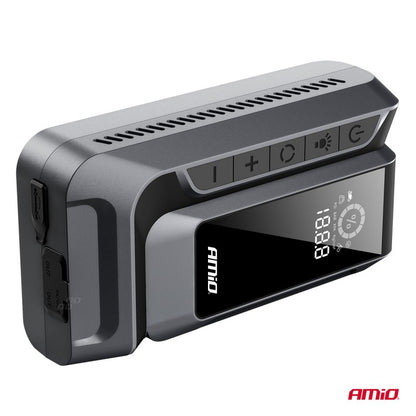 Starter portabil 4 în 1/LED/Compresor de aer/Acumulator extern 12V 12Ah 1600A AMIO-04677