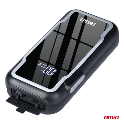 Starter portabil 3 în 1/LED/Acumulator extern 12V 12Ah 1600A AMIO-04678
