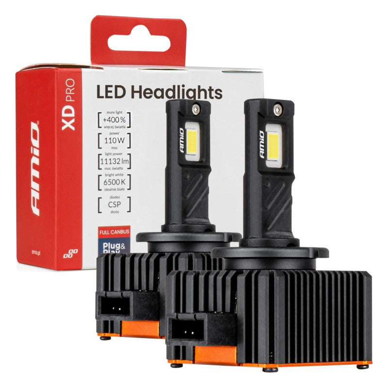 Becuri auto XD PRO D1S D1R FULL CANBUS LED AMIO-04679