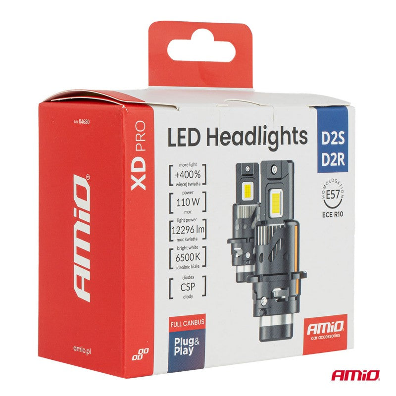 Set becuri LED XD PRO D2S D2R FULL CANBUS AMIO-04680