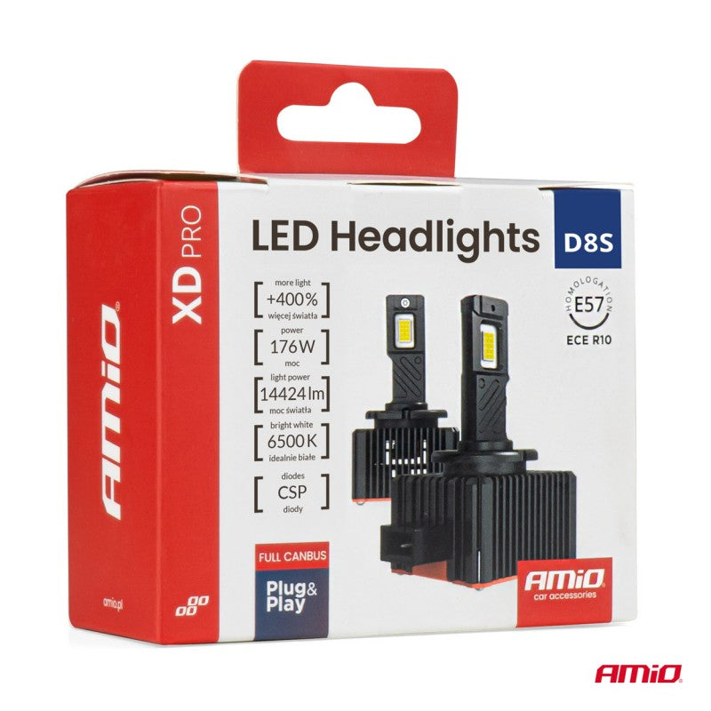 Becuri auto XD PRO D8S FULL CANBUS LED AMIO-04684