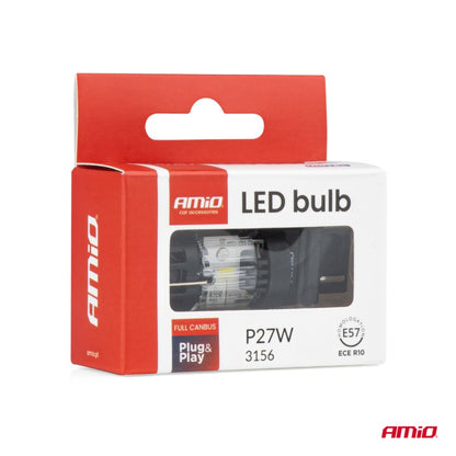 Bec LED LumiTec 3156 P27W 12V FULL CANBUS alb 1 buc. AMIO-04690